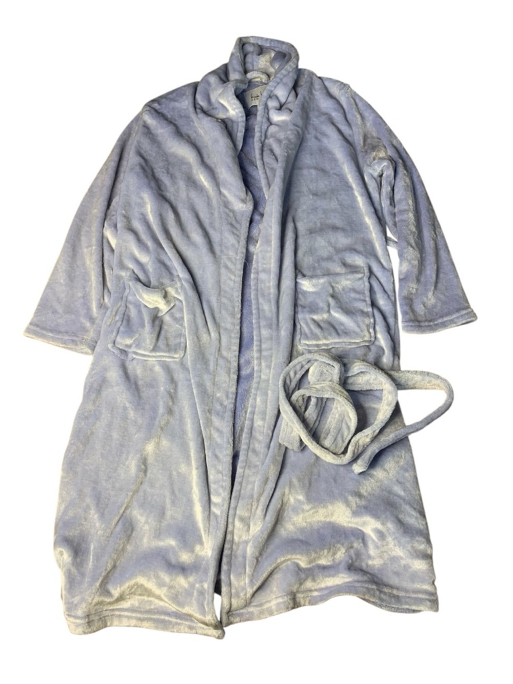 Nicole Miller New York Blue Plush Robe Size Large | Soft Fleece Bathrobe